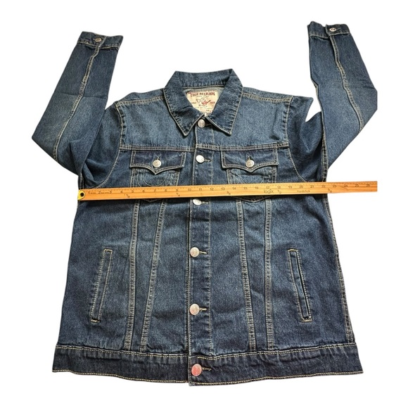 True Religion Mens Classic Denim Trucker Jacket Size‎ Large Chief Keef Sematary - Picture 6 of 16
